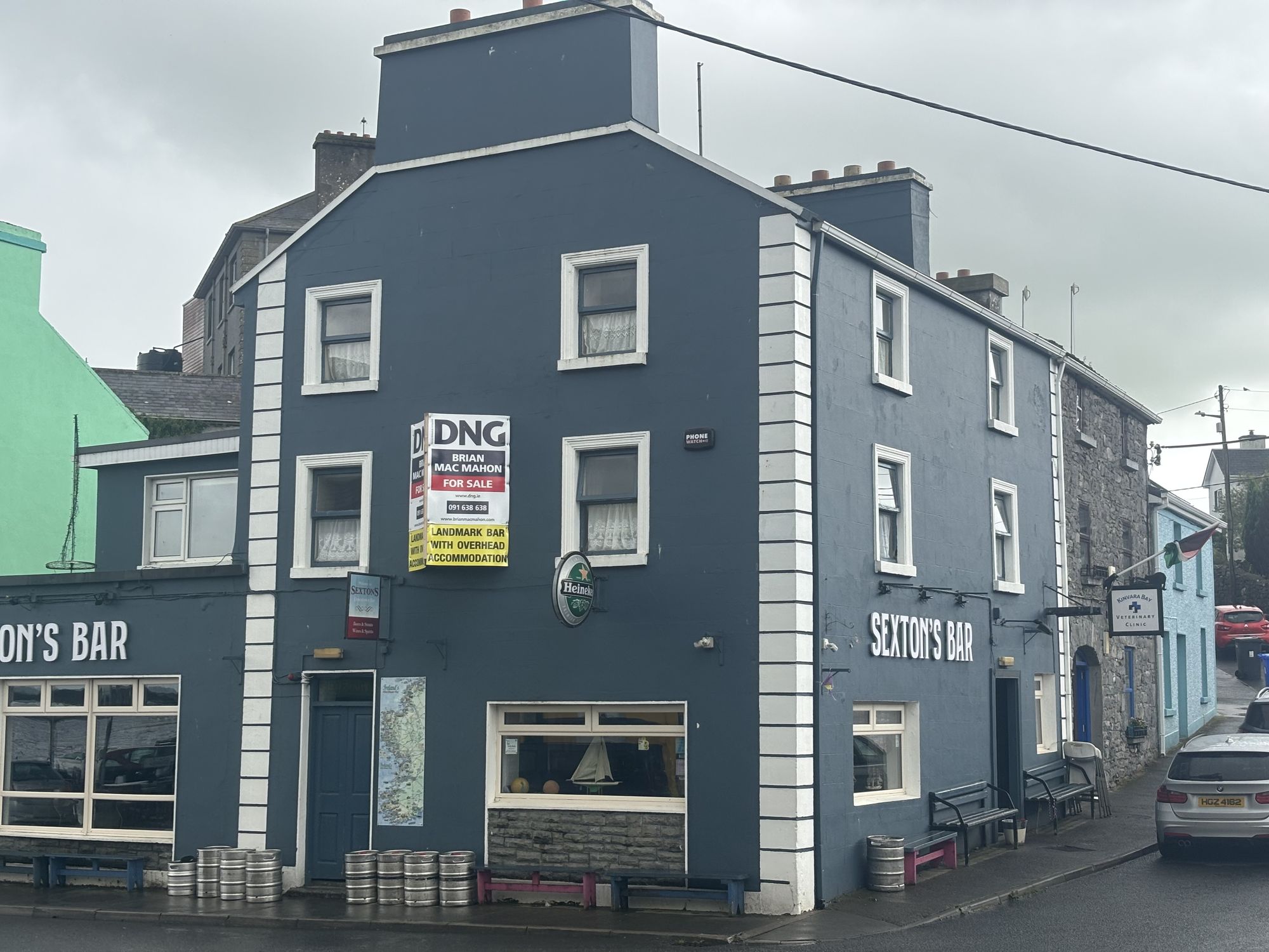Blue-fronted commercial premises after refurbishment
